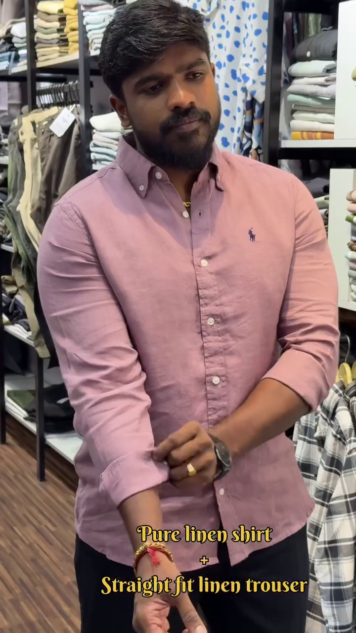 Men's Pure Linen Casual Shirt & Straight Fit Linen Trousers Set - Perfect for Summer Breezes - Image 3