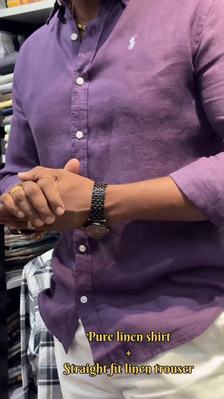 Men's Pure Linen Casual Shirt & Straight Fit Linen Trousers Set - Perfect for Summer Breezes - Image 5