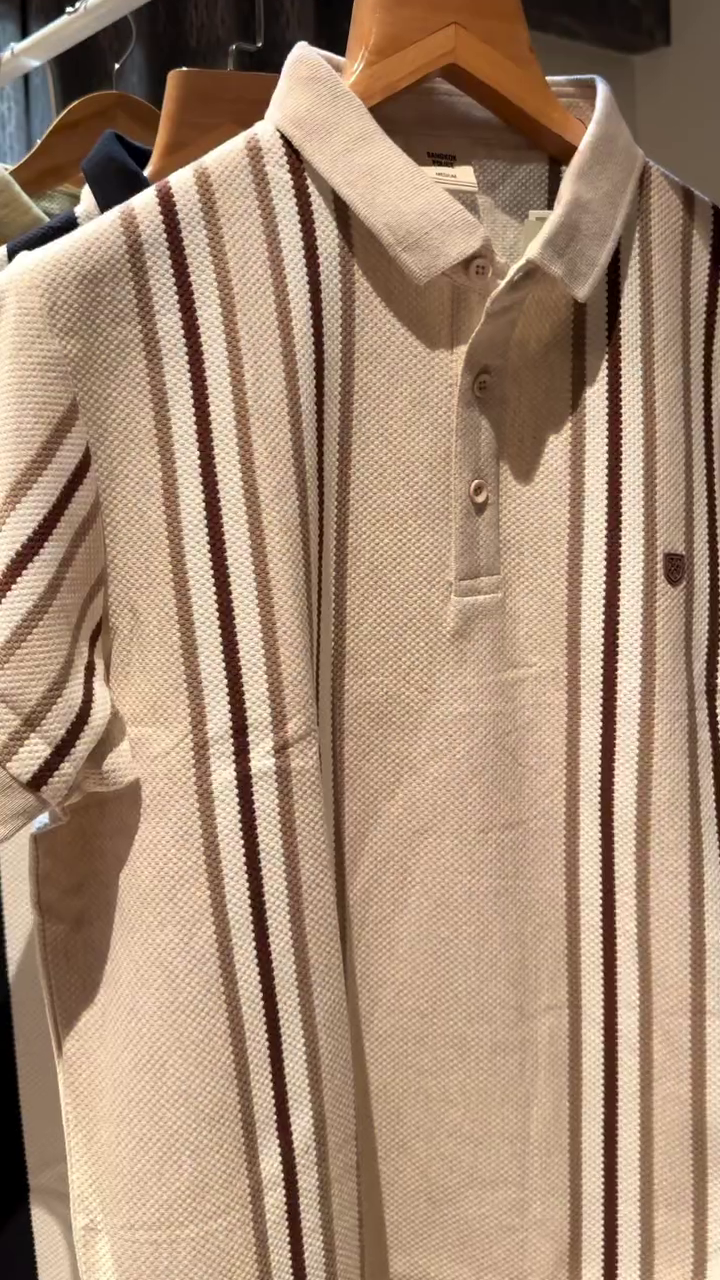 Bangkok Polo Club Premium Striped Polo T-Shirt – Green Edition - Image 2