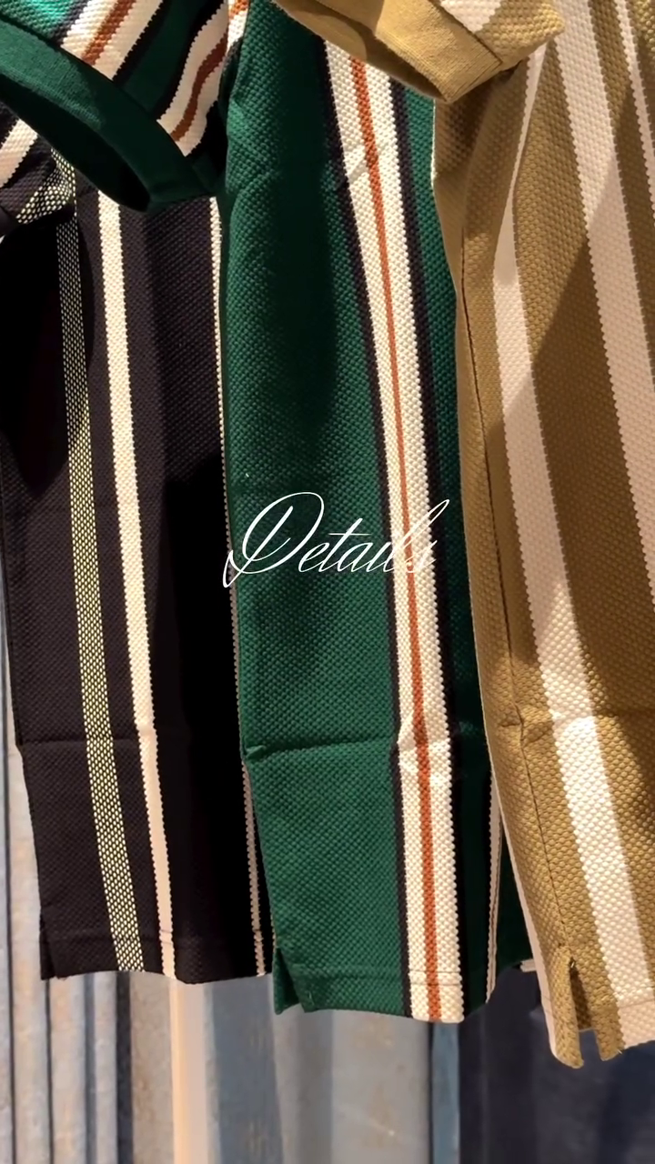 Bangkok Polo Club Premium Striped Polo T-Shirt – Green Edition - Image 5