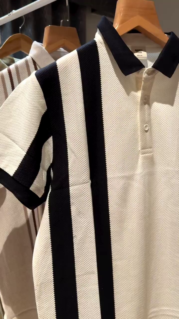 Bangkok Polo Club Premium Striped Polo T-Shirt – Green Edition - Image 4