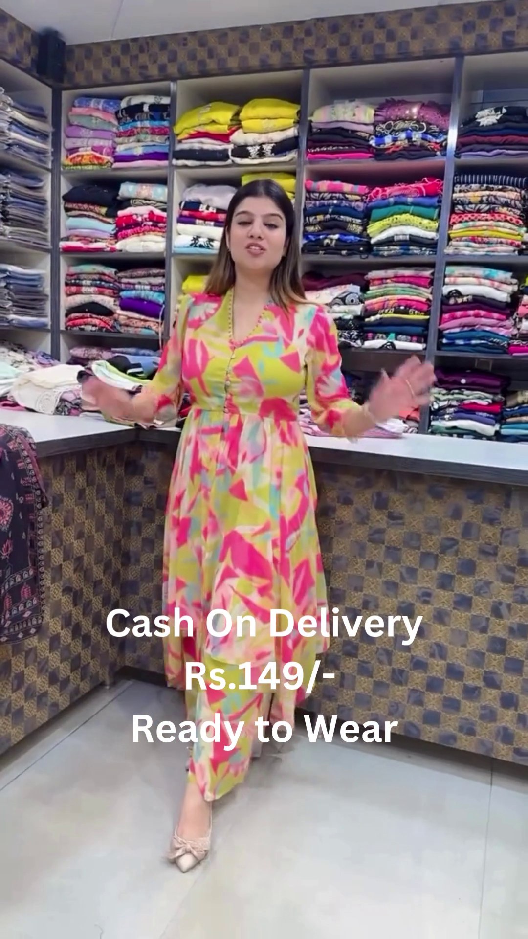 Geometric Multi-Color Printed Fit & Flare Dress