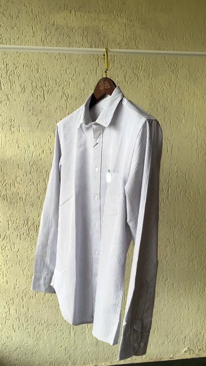 Refined Pastel Yellow Striped Shirt with Classic White Slim-Fit Jeans – Smart Casual Outfit - Image 6