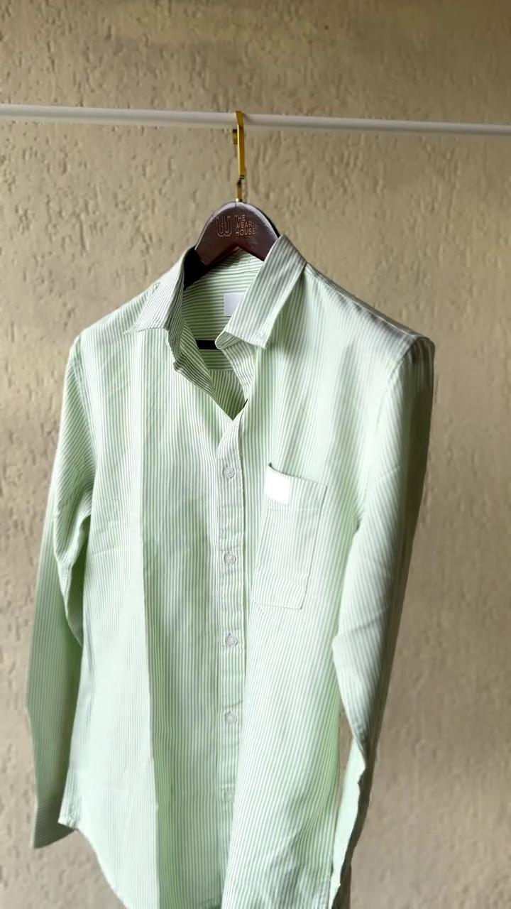 Refined Pastel Yellow Striped Shirt with Classic White Slim-Fit Jeans – Smart Casual Outfit - Image 3