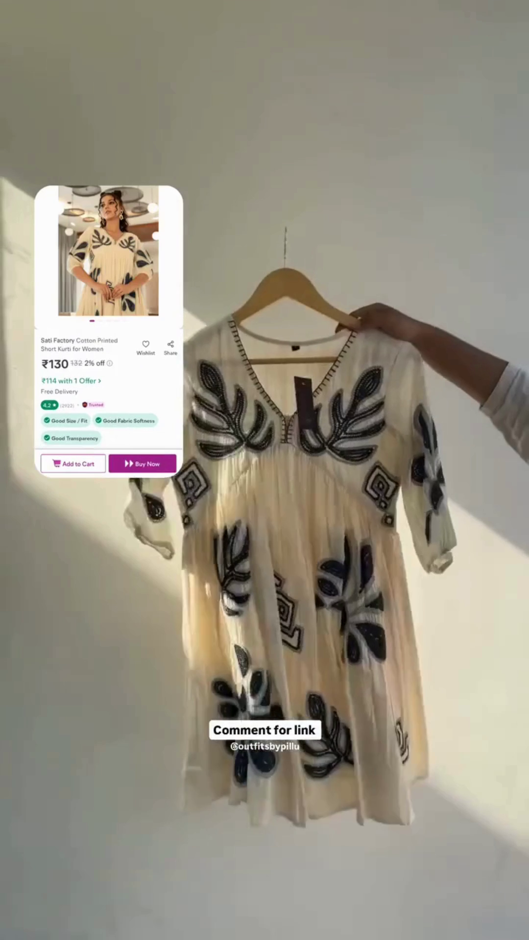 👚 A-line Printed Short Kurta for Women – Only ₹115! Style Meets Affordability - Image 7