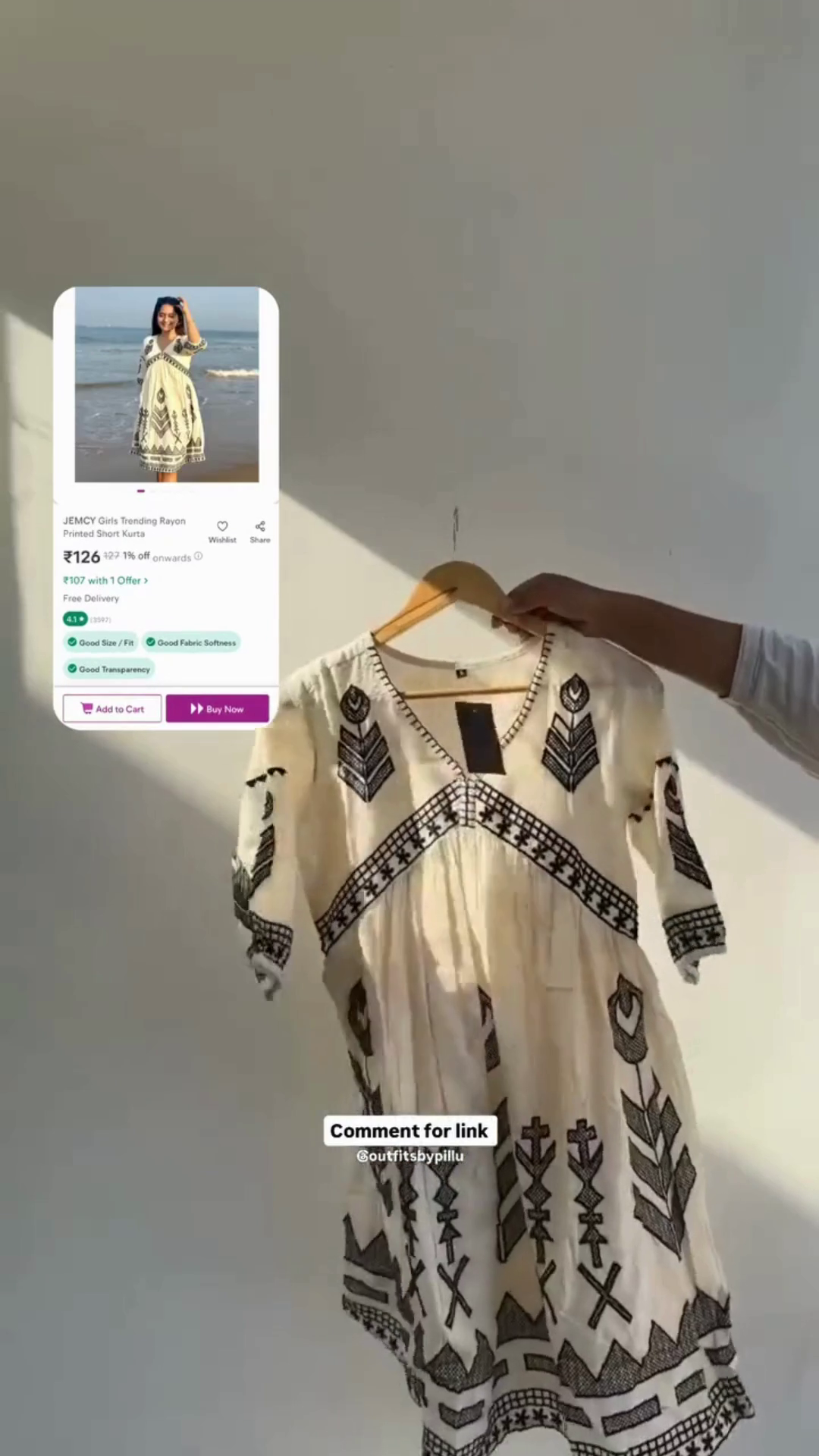 👚 A-line Printed Short Kurta for Women – Only ₹115! Style Meets Affordability - Image 4