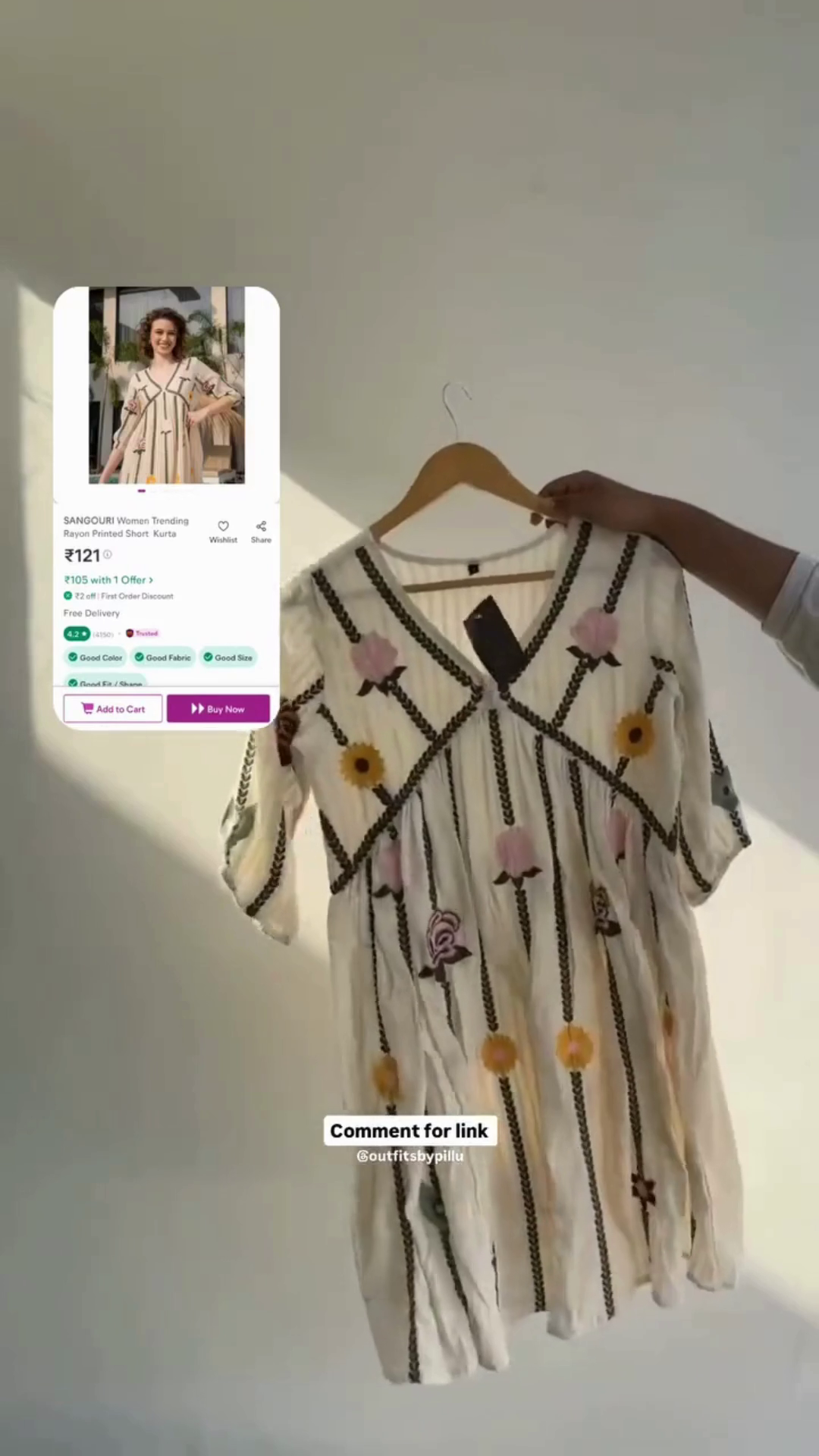 👚 A-line Printed Short Kurta for Women – Only ₹115! Style Meets Affordability - Image 5