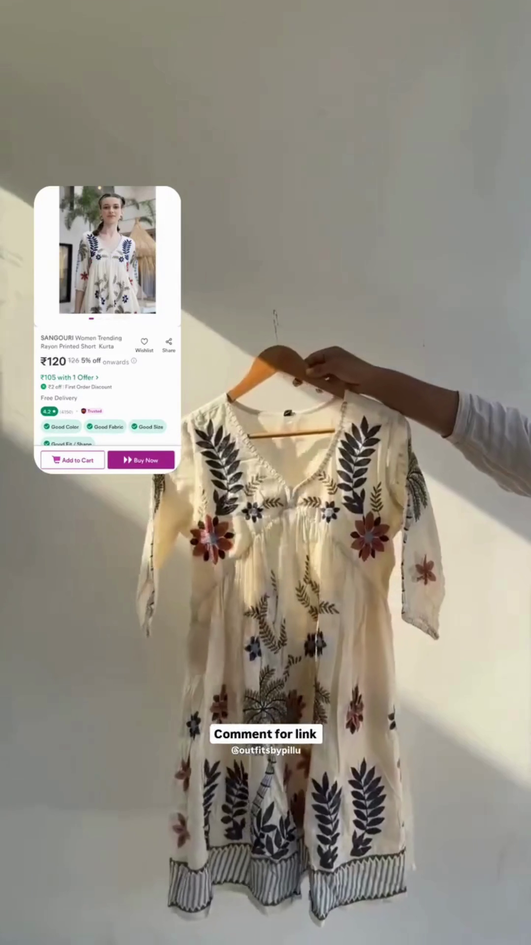 👚 A-line Printed Short Kurta for Women – Only ₹115! Style Meets Affordability - Image 6