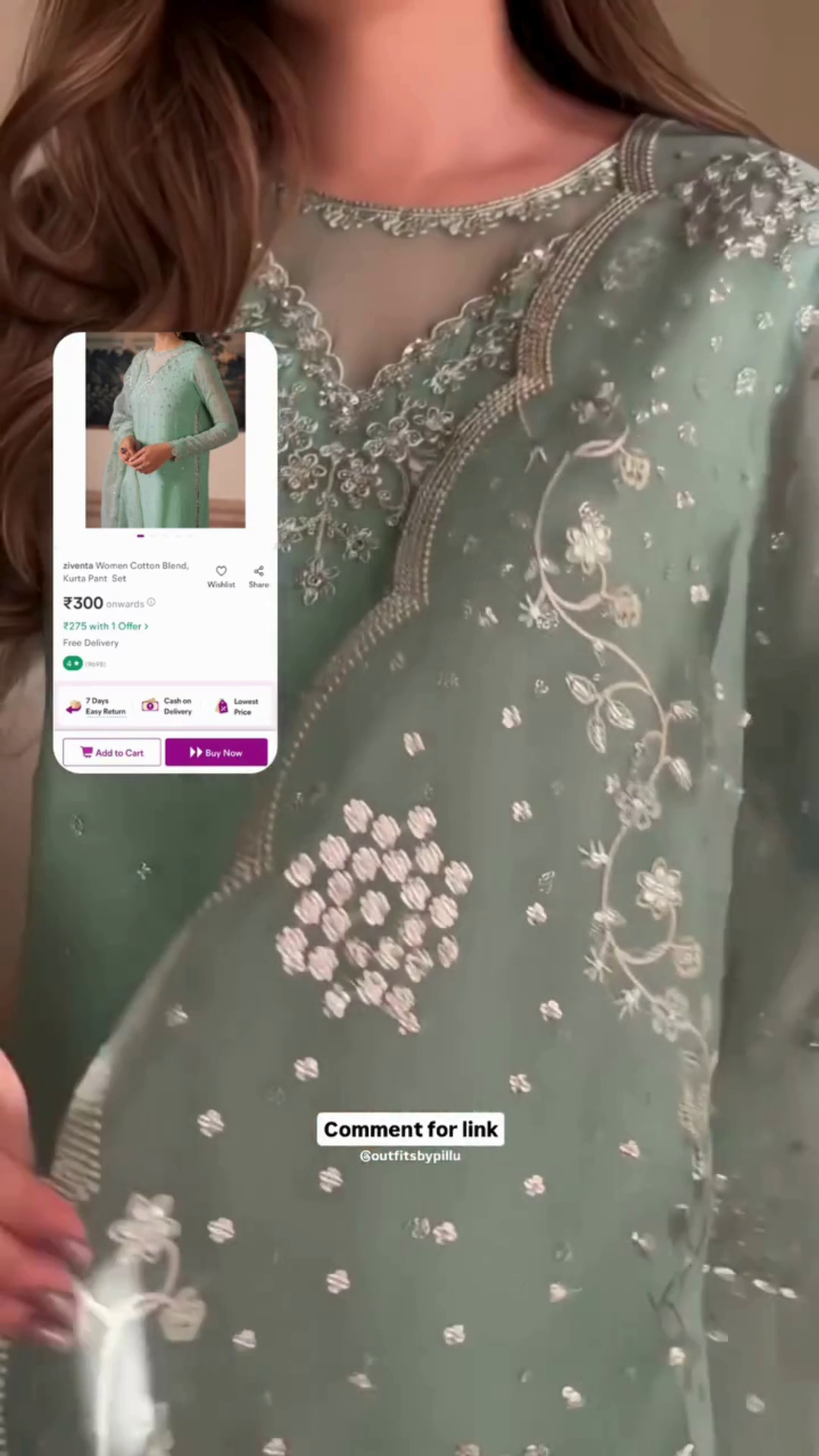 👗 Women Cotton Blend Kurta Pant Set – Only ₹300! - Image 4