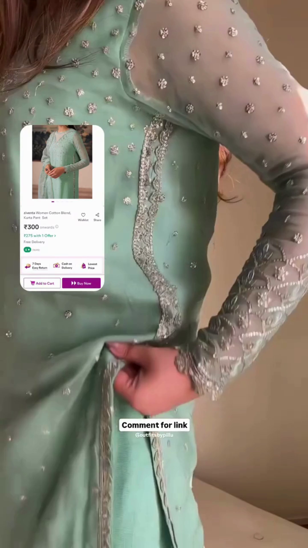 👗 Women Cotton Blend Kurta Pant Set – Only ₹300! - Image 5