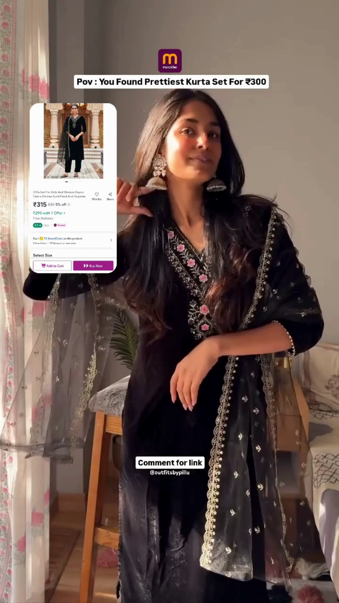 💫 Prettiest Black Kurta Set – Just ₹300/- - Image 8