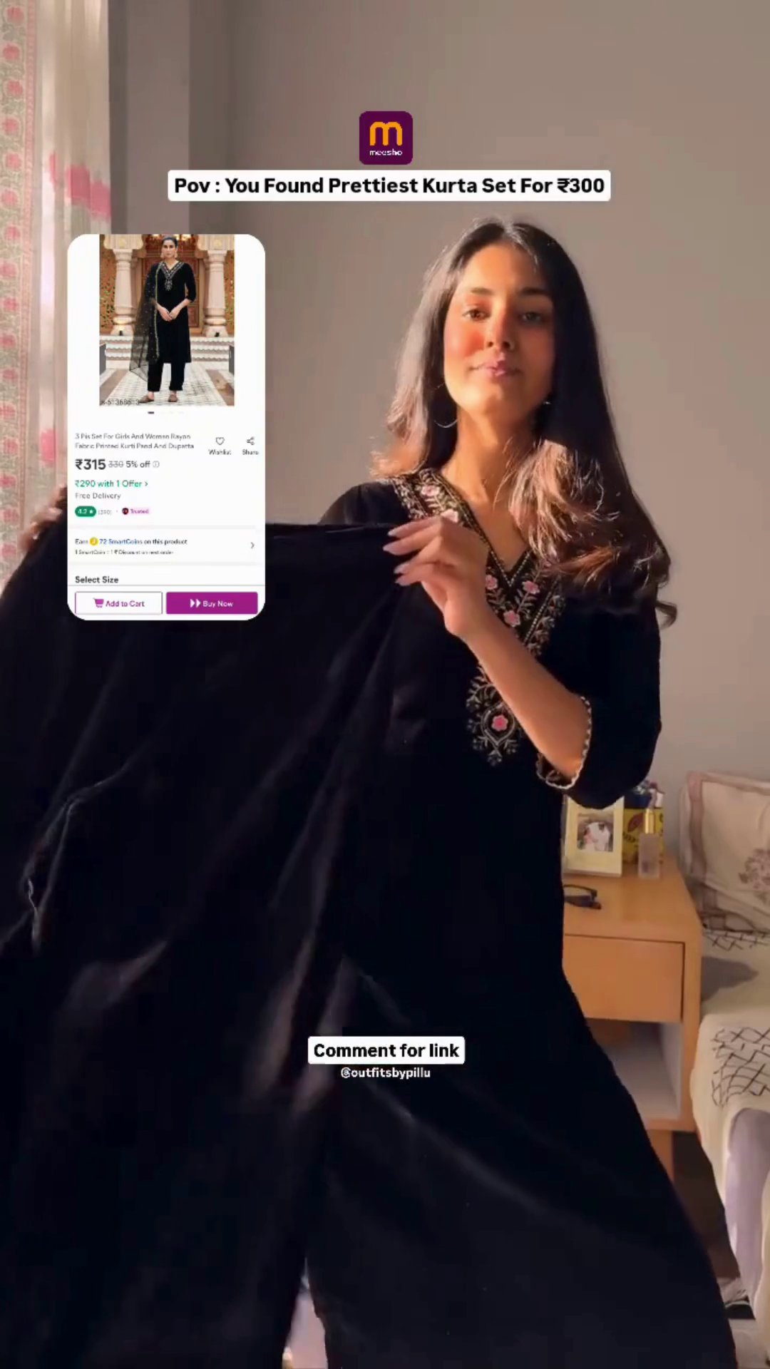 💫 Prettiest Black Kurta Set – Just ₹300/- - Image 4