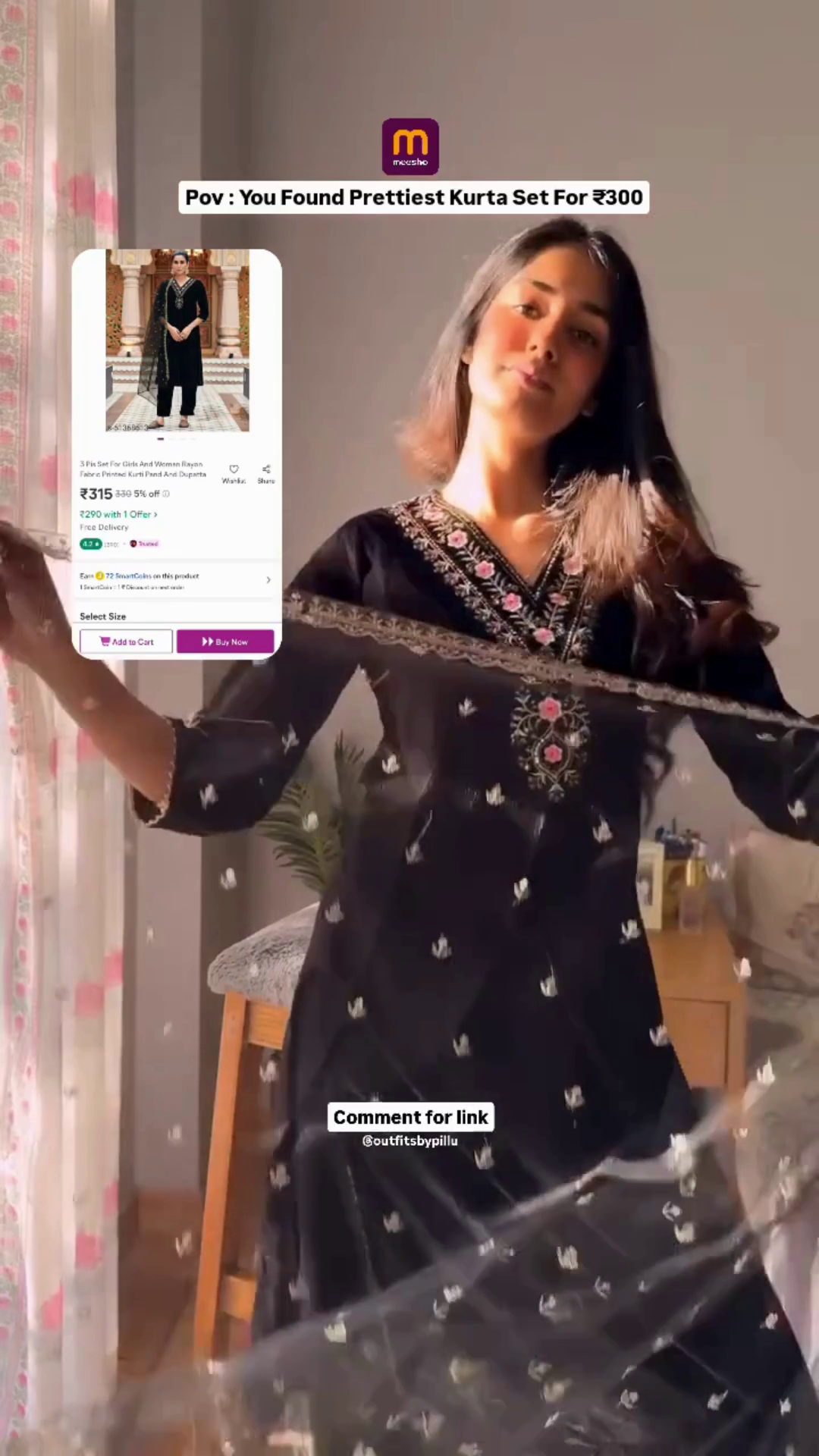 💫 Prettiest Black Kurta Set – Just ₹300/- - Image 6