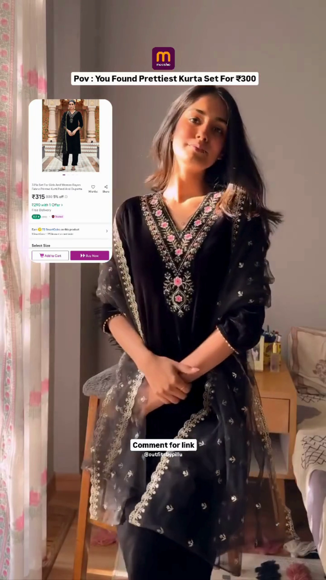 💫 Prettiest Black Kurta Set – Just ₹300/- - Image 7