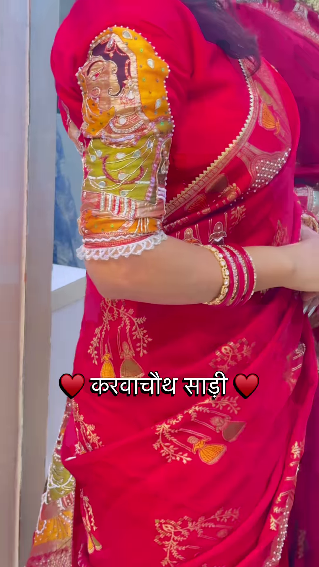 The Divine Red Saree – Symbol of Love & Power - Image 4