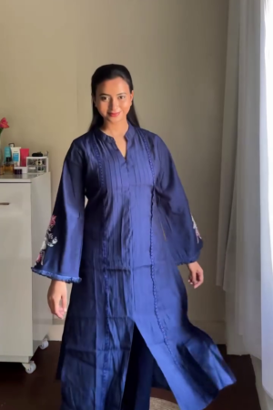 Ivory Bloom Embroidered Anarkali Set