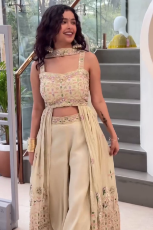 Ivory Embroidered Festive Co-Ord Set